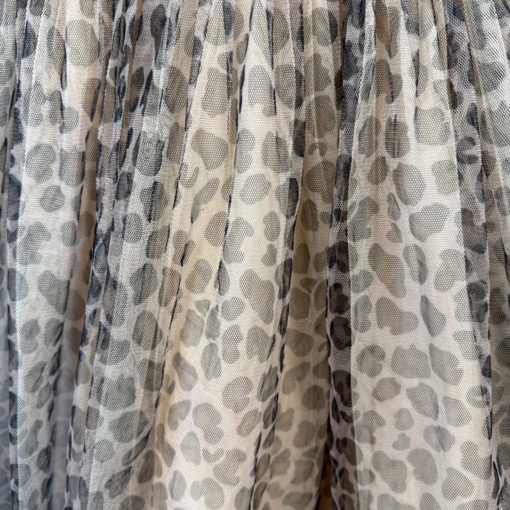 Bonnie Jean Leopard Print Tulle Dress Girls Size 7 Brown Animal Print Party Chic - Picture 5 of 10